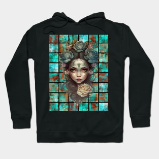 Copper Patina Boho Gothic Girl 4 Hoodie